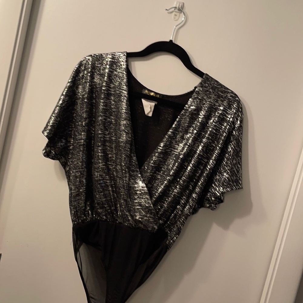 Silver bodysuit